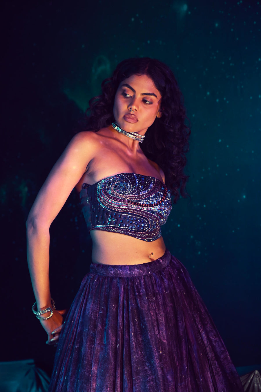 GALACTIC LEHENGA SET